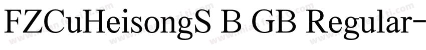 FZCuHeisongS B GB Regular字体转换